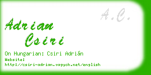 adrian csiri business card