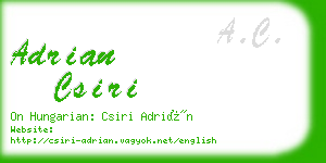 adrian csiri business card
